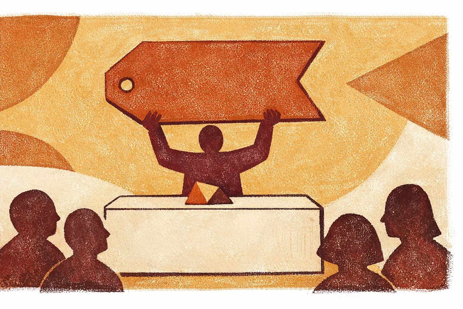 Editorial illustration for "Pricing is positioning" — Marga Haus Perspectives