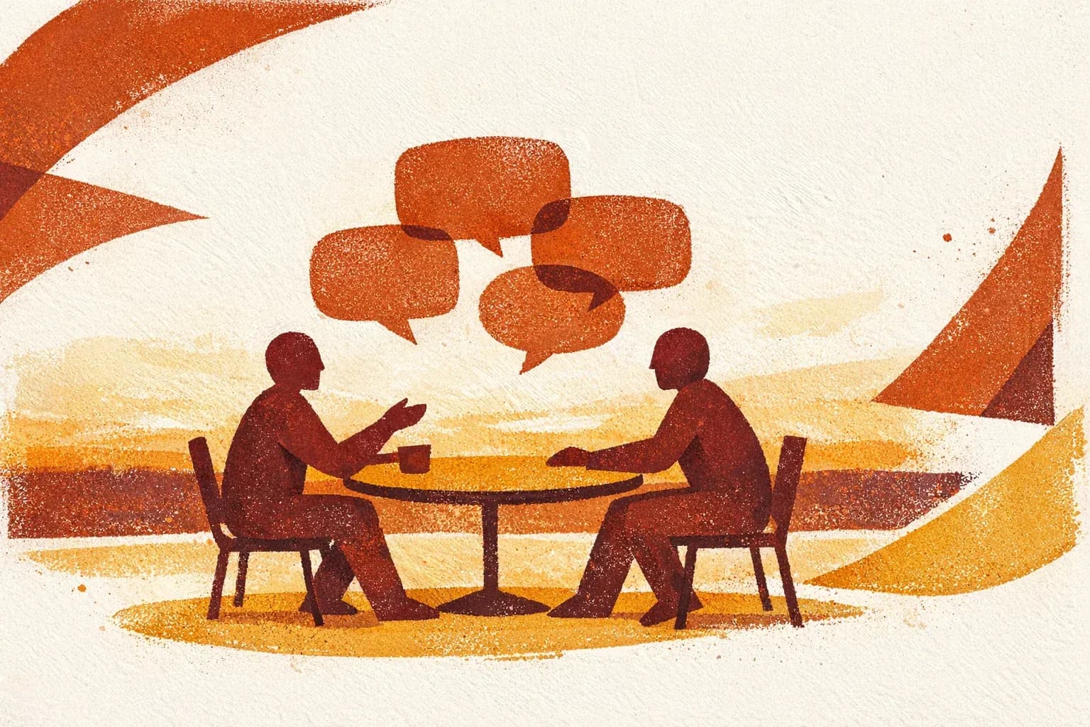 Editorial illustration for "The co-founder state-of-the-union" — Marga Haus Perspectives