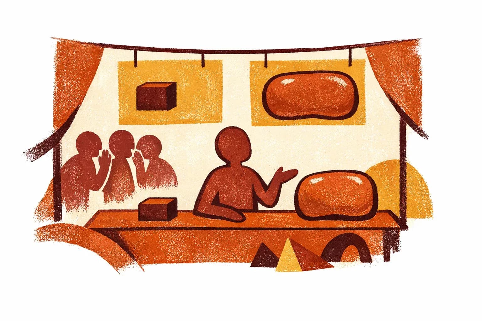 Editorial illustration for "The fundraise is a trust market" — Marga Haus Perspectives