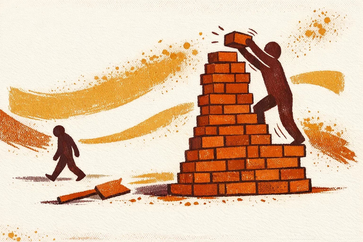 Editorial illustration for "The week you should have stopped building" — Marga Haus Perspectives